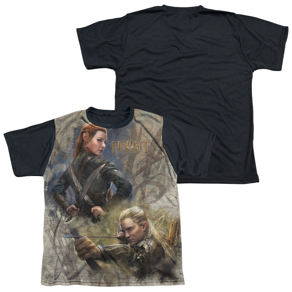 Hobbit Movie Trilogy, The Elves - Youth Black Back T-Shirt Youth Black Back T-Shirt (Ages 8-12) The Hobbit   
