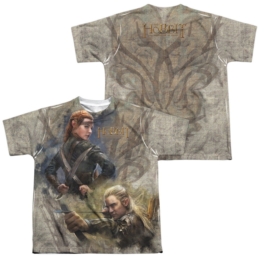 Hobbit Movie Trilogy, The Elves (Front & Back) - Youth All-Over Print T-Shirt Youth All-Over Print T-Shirt (Ages 8-12) The Hobbit   