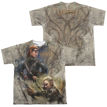 The Hobbit Elves youth all-over print t-shirt for ages 8 to 12