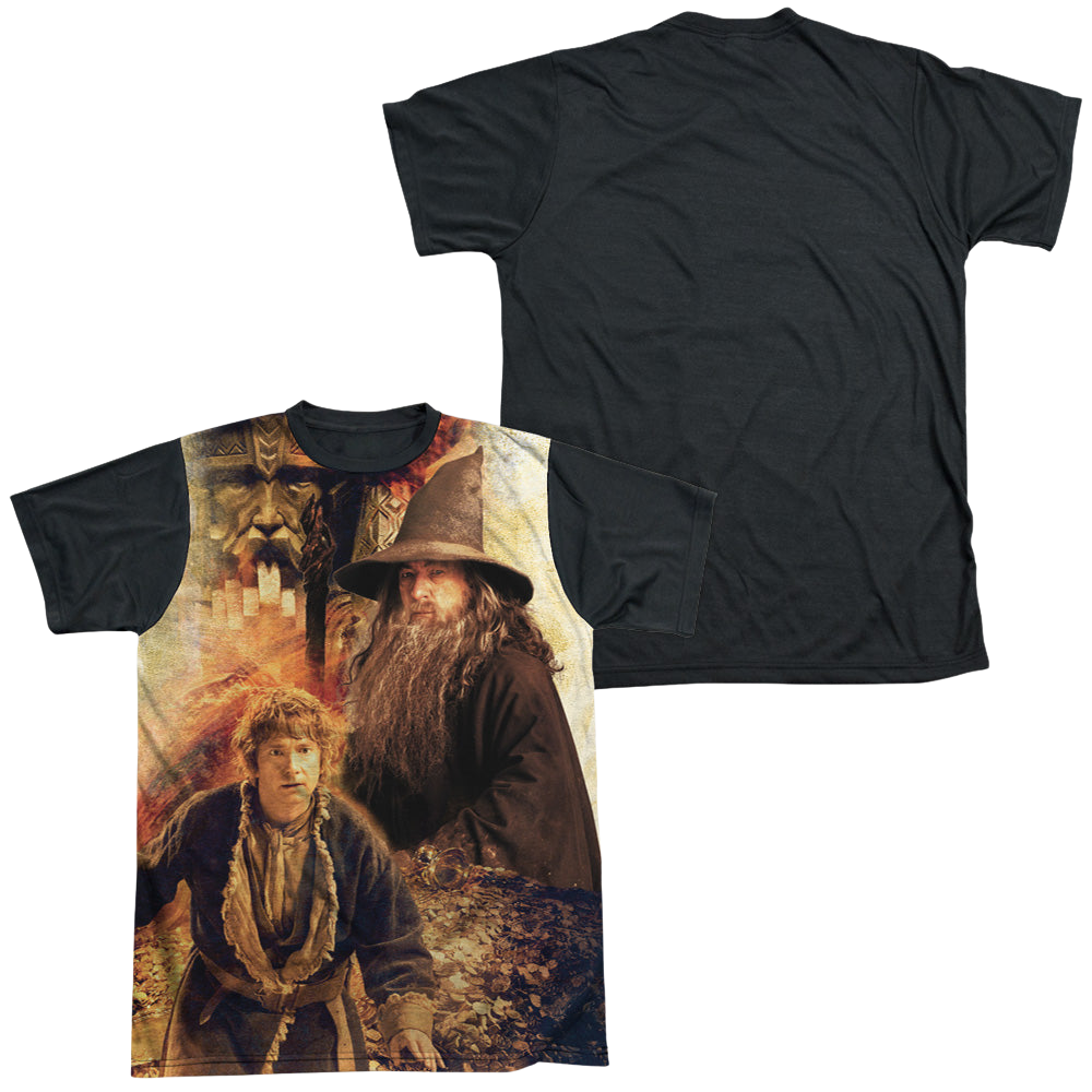 Hobbit Movie Trilogy, The Bilbo And Gandalf - Men's Black Back T-Shirt Men's Black Back T-Shirt The Hobbit   