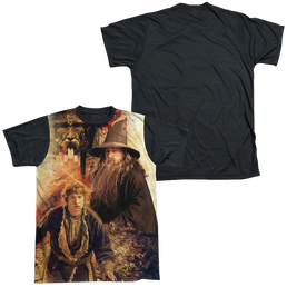 Hobbit Movie Trilogy, The Bilbo And Gandalf - Men's Black Back T-Shirt Men's Black Back T-Shirt The Hobbit   