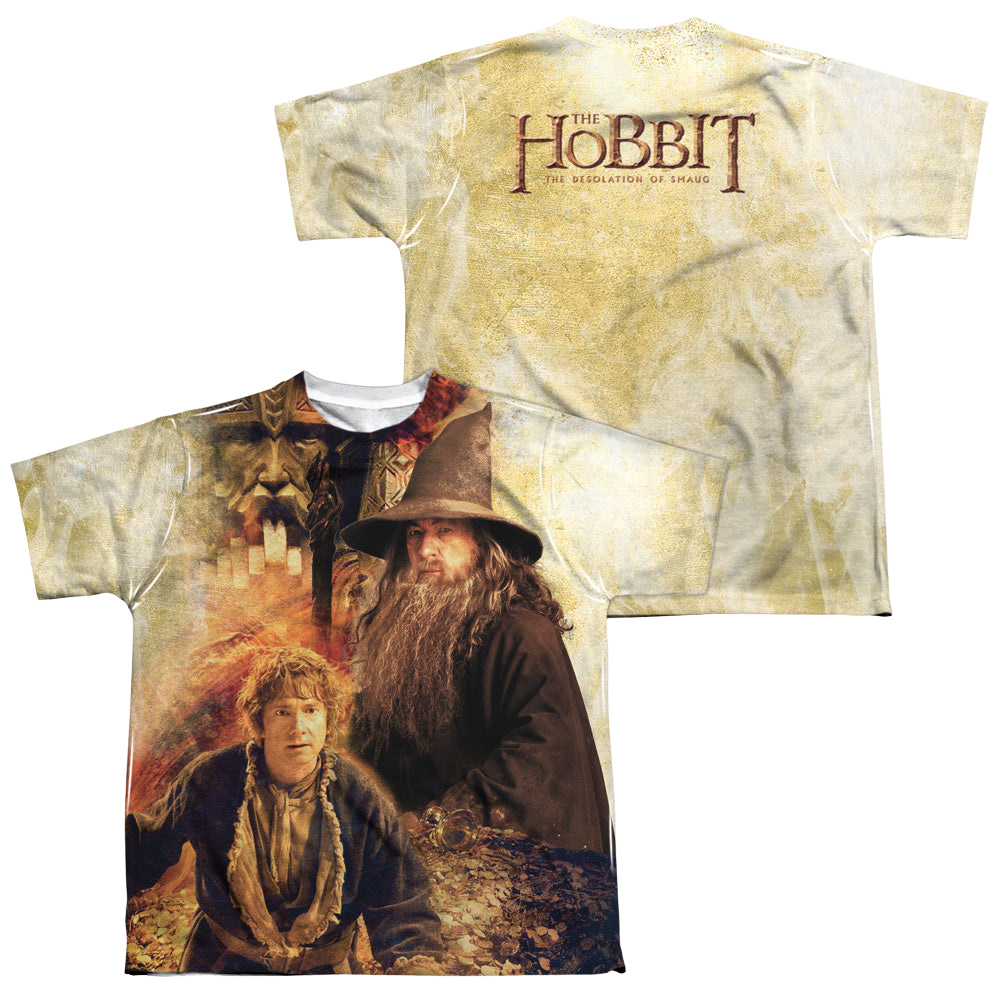 Hobbit Movie Trilogy, The Bilbo And Gandalf - Youth All-Over Print T-Shirt Youth All-Over Print T-Shirt (Ages 8-12) The Hobbit   