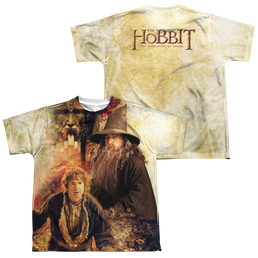 Hobbit Movie Trilogy, The Bilbo And Gandalf - Youth All-Over Print T-Shirt Youth All-Over Print T-Shirt (Ages 8-12) The Hobbit   