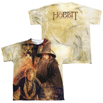 The Hobbit Bilbo And Gandalf youth all-over print t-shirt for ages 8 to 12
