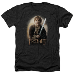 Hobbit Movie Trilogy, The Bilbo And Sting - Men's Heather T-Shirt Men's Heather T-Shirt The Hobbit   