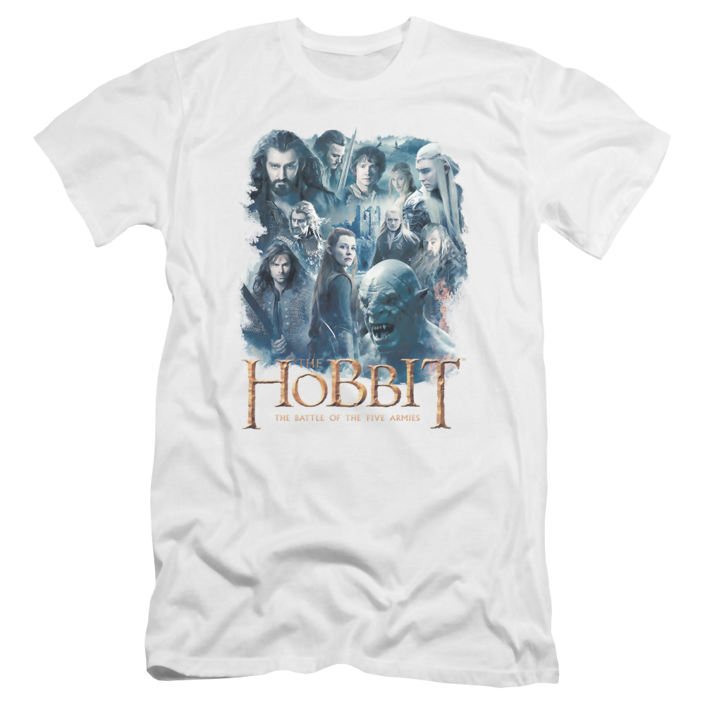 Hobbit Movie Trilogy, The Main Characters - Men's Premium Slim Fit T-Shirt Men's Premium Slim Fit T-Shirt The Hobbit   