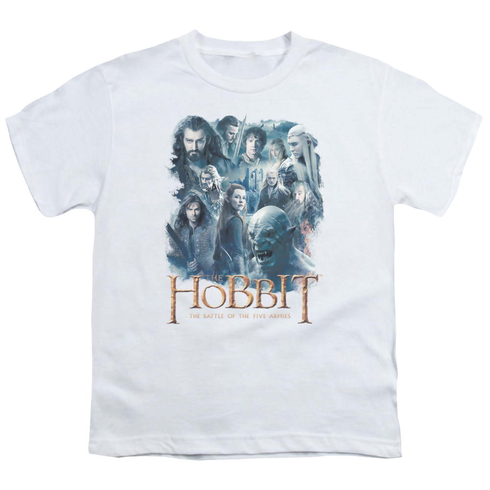 Hobbit Movie Trilogy, The Main Characters - Youth T-Shirt Youth T-Shirt (Ages 8-12) The Hobbit   