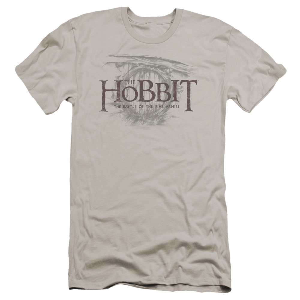Hobbit Movie Trilogy, The Door Logo - Men's Premium Slim Fit T-Shirt Men's Premium Slim Fit T-Shirt The Hobbit   