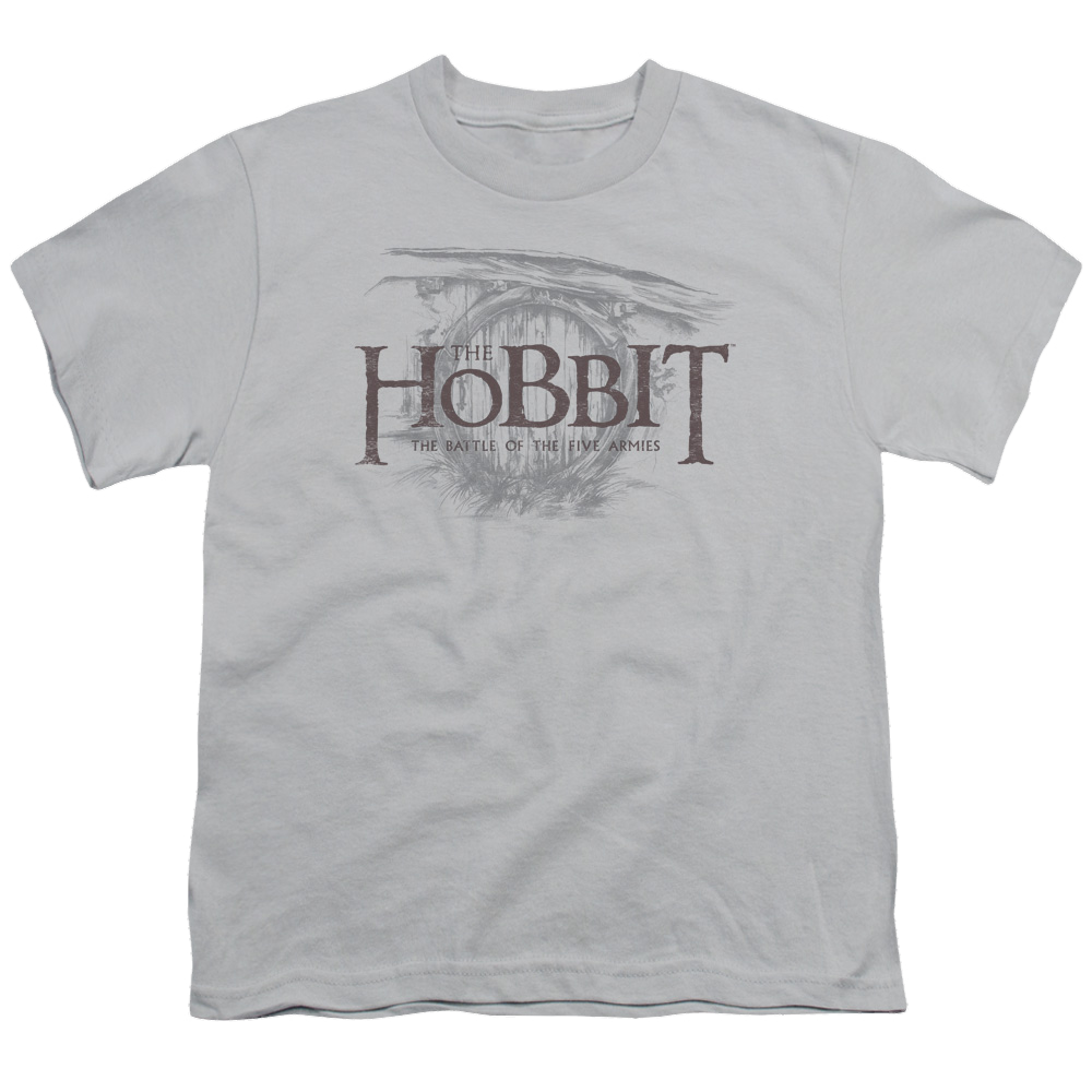 Hobbit Movie Trilogy, The Door Logo - Youth T-Shirt Youth T-Shirt (Ages 8-12) The Hobbit   