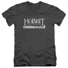 Hobbit Movie Trilogy, The Walking Logo - Men's V-Neck T-Shirt Men's V-Neck T-Shirt The Hobbit   