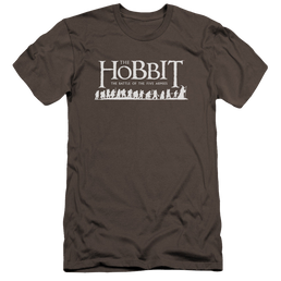 Hobbit Movie Trilogy, The Walking Logo - Men's Premium Slim Fit T-Shirt Men's Premium Slim Fit T-Shirt The Hobbit   