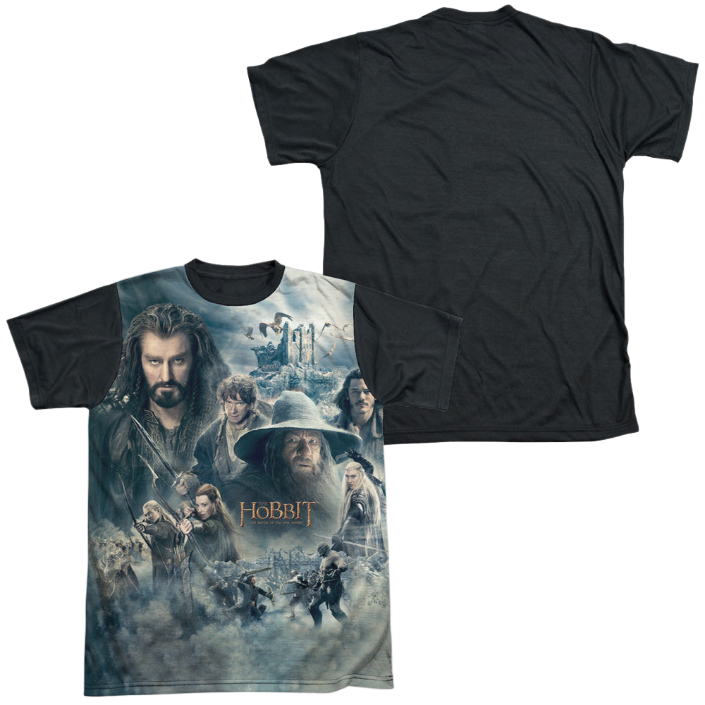 Hobbit Movie Trilogy, The Epic Poster - Men's Black Back T-Shirt Men's Black Back T-Shirt The Hobbit   