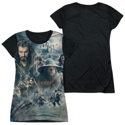 Hobbit Movie Trilogy, The Epic Poster - Juniors Black Back T-Shirt Juniors Black Back T-Shirt The Hobbit   