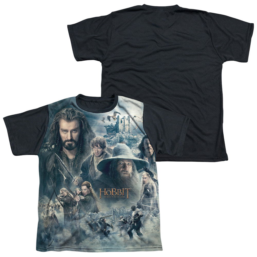 Hobbit Movie Trilogy, The Epic Poster - Youth Black Back T-Shirt Youth Black Back T-Shirt (Ages 8-12) The Hobbit   