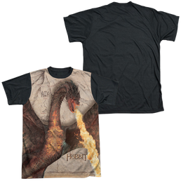 Hobbit Movie Trilogy, The Smaug Attack - Men's Black Back T-Shirt Men's Black Back T-Shirt The Hobbit   