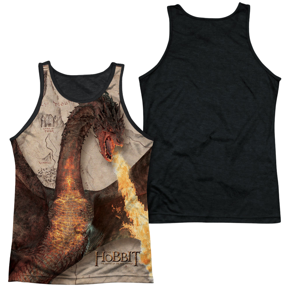 Hobbit Movie Trilogy, The Smaug Attack - Men's Black Back Tank Top Men's Black Back Tank The Hobbit   