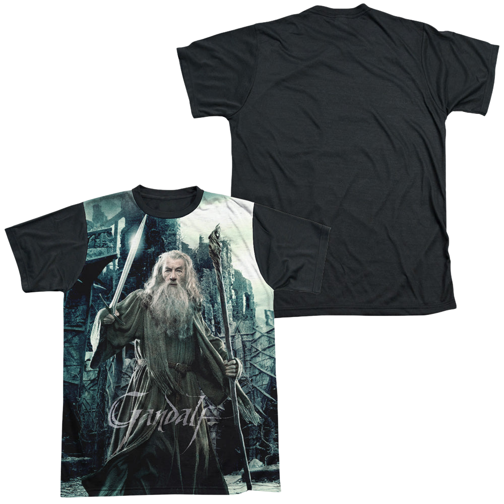 Hobbit Movie Trilogy, The Wizard - Men's Black Back T-Shirt Men's Black Back T-Shirt The Hobbit   