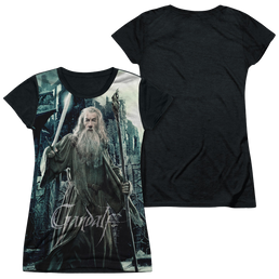 Hobbit Movie Trilogy, The Wizard - Juniors Black Back T-Shirt Juniors Black Back T-Shirt The Hobbit   