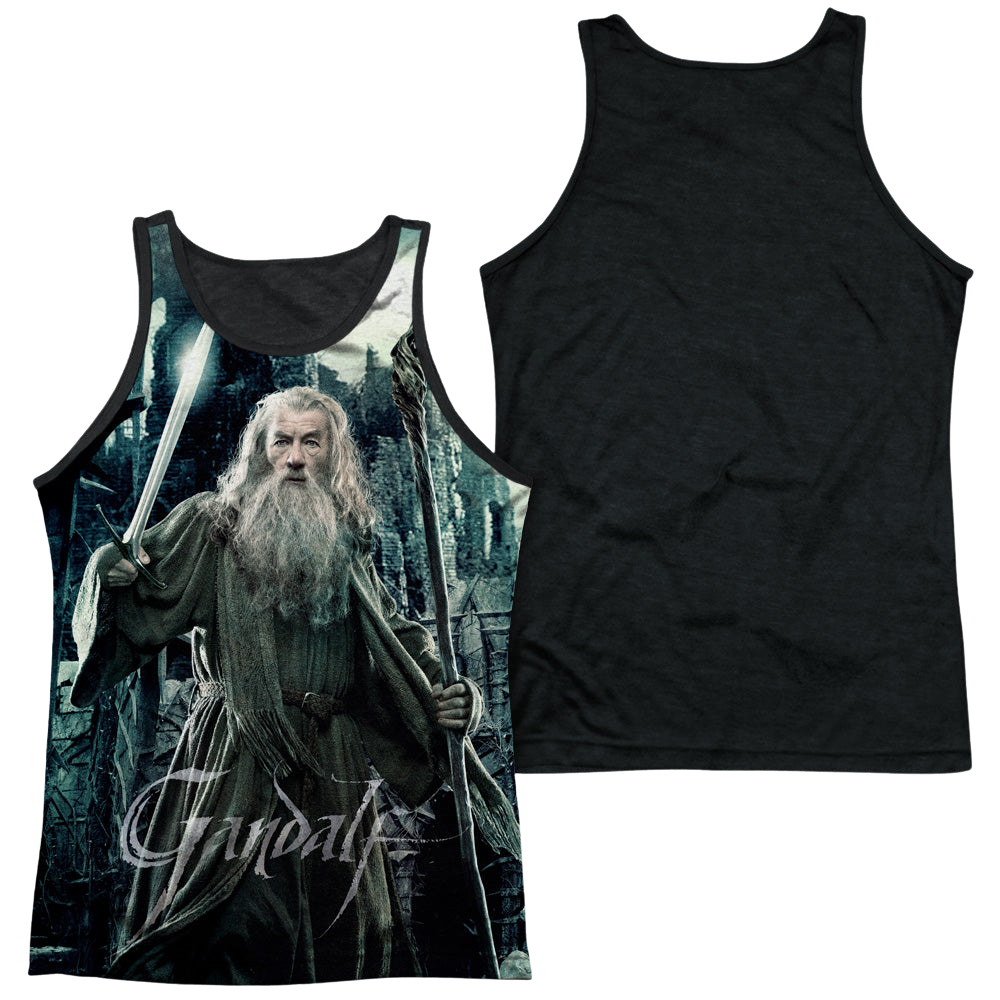 Hobbit Movie Trilogy, The Wizard - Men's Black Back Tank Top Men's Black Back Tank The Hobbit   