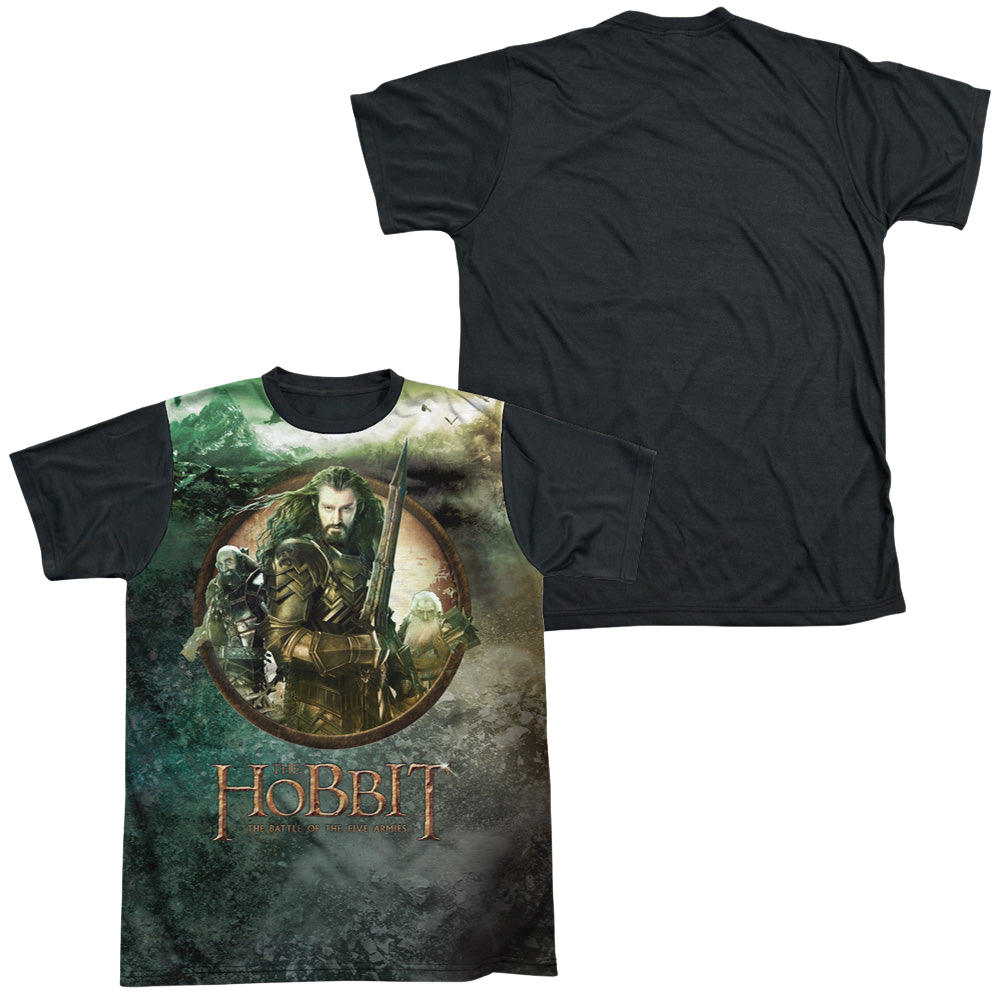 Hobbit Movie Trilogy, The Dwarves Vs Azog - Men's Black Back T-Shirt Men's Black Back T-Shirt The Hobbit   