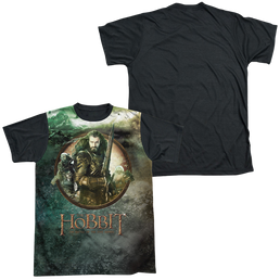 Hobbit Movie Trilogy, The Dwarves Vs Azog - Men's Black Back T-Shirt Men's Black Back T-Shirt The Hobbit   