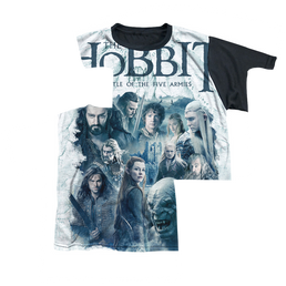Hobbit Movie Trilogy, The Ready For Battle - Youth Black Back T-Shirt Youth Black Back T-Shirt (Ages 8-12) The Hobbit   