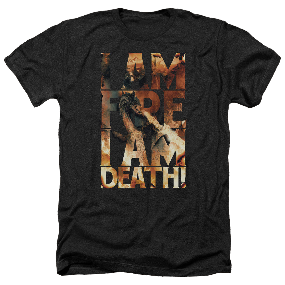 Hobbit Movie Trilogy, The I Am Fire - Men's Heather T-Shirt Men's Heather T-Shirt The Hobbit   