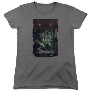 Charcoal women's t-shirt with The Hobbit Taunt graphic