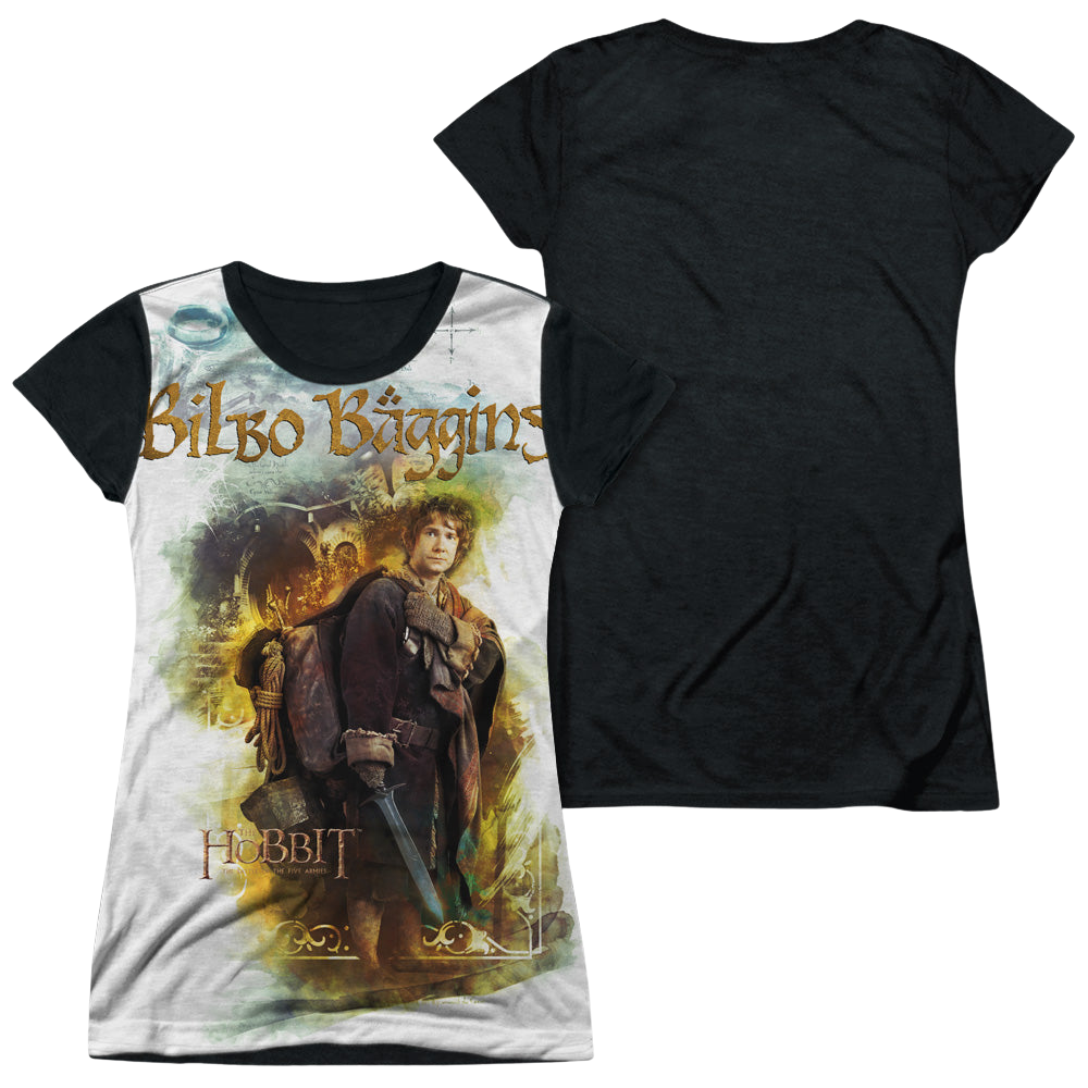 Hobbit Movie Trilogy, The Bilbo - Juniors Black Back T-Shirt Juniors Black Back T-Shirt The Hobbit   