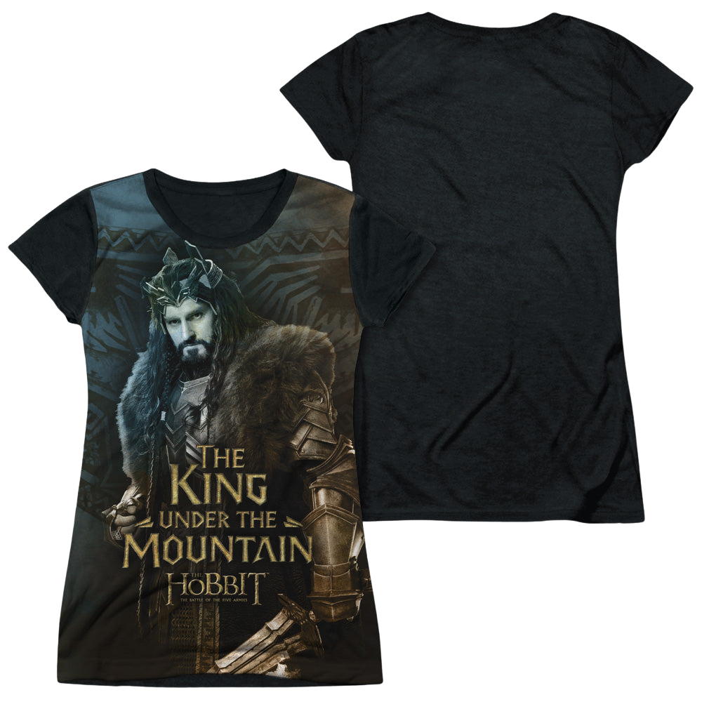 Hobbit Movie Trilogy, The King - Juniors Black Back T-Shirt Juniors Black Back T-Shirt The Hobbit   