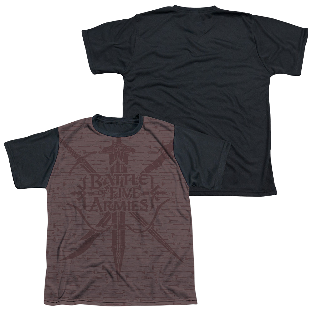 Hobbit Movie Trilogy, The Weapons - Youth Black Back T-Shirt Youth Black Back T-Shirt (Ages 8-12) The Hobbit   
