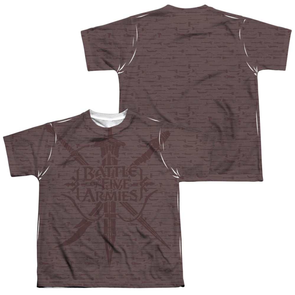 Hobbit Movie Trilogy, The Weapons (Front/Back) - Youth All-Over Print T-Shirt Youth All-Over Print T-Shirt (Ages 8-12) The Hobbit   