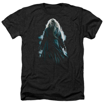 Charcoal men's heather t-shirt with Harry Potter Dumbledore Burst graphic