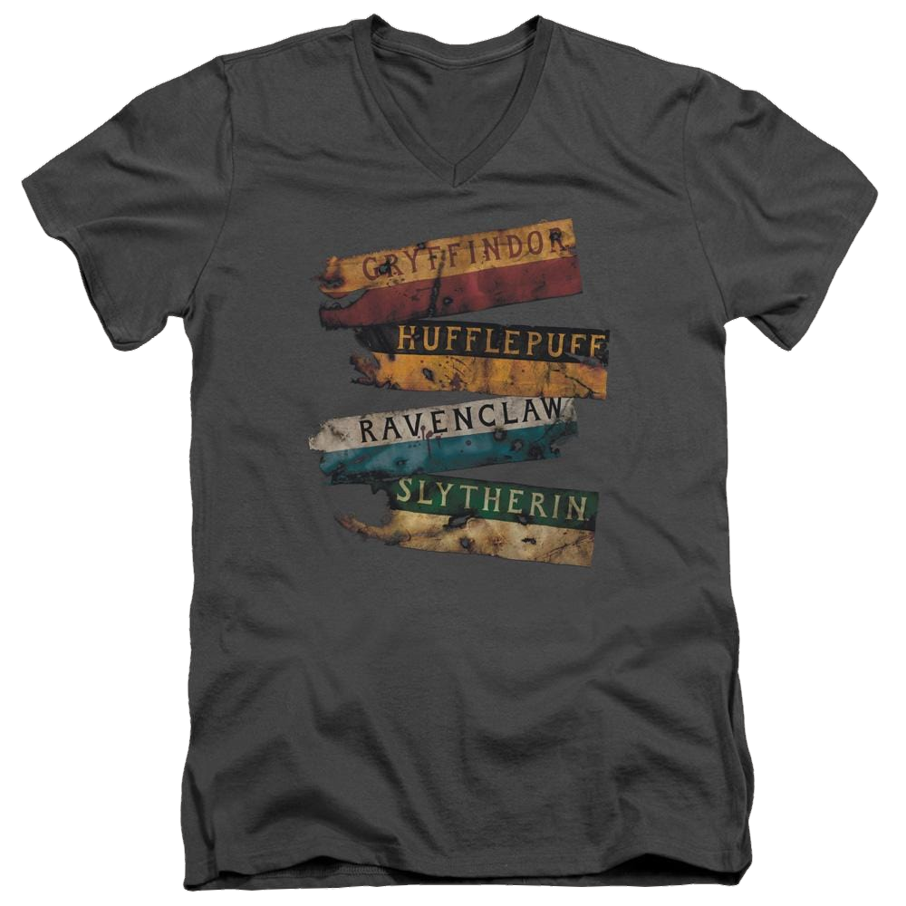 Harry Potter Burnt Banners Men's V-Neck T-Shirt Men's V-Neck T-Shirt Harry Potter   