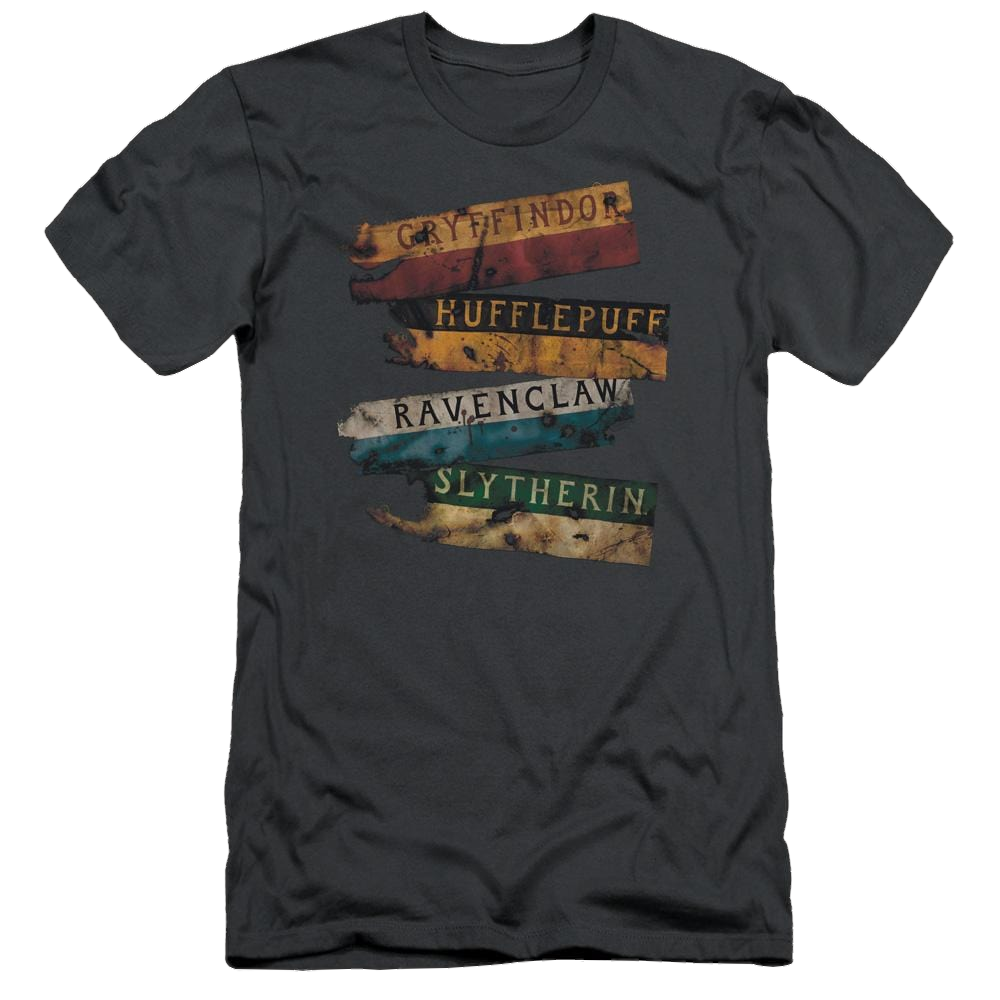 Harry Potter Burnt Banners Men's Premium Slim Fit T-Shirt Men's Premium Slim Fit T-Shirt Harry Potter   