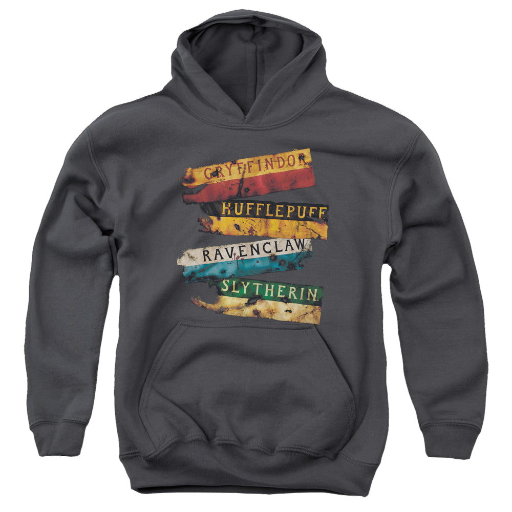 Harry Potter Burnt Banners - Youth Hoodie Youth Hoodie (Ages 8-12) Harry Potter   