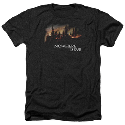 Harry Potter Burning Hogwarts Men's Heather T-Shirt Men's Heather T-Shirt Harry Potter   