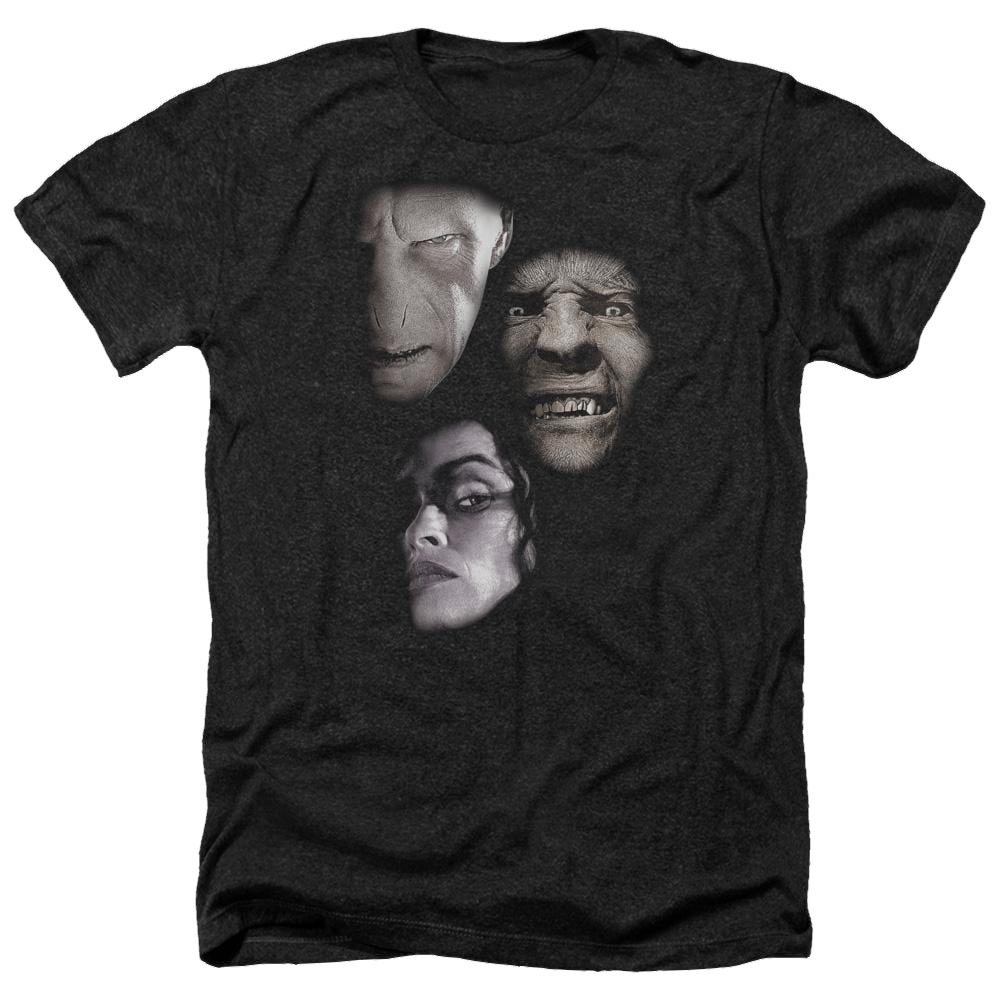 Harry Potter Villian Heads Men's Heather T-Shirt Men's Heather T-Shirt Harry Potter   