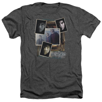 Harry Potter Trio Collage Men's Heather T-Shirt Men's Heather T-Shirt Harry Potter   