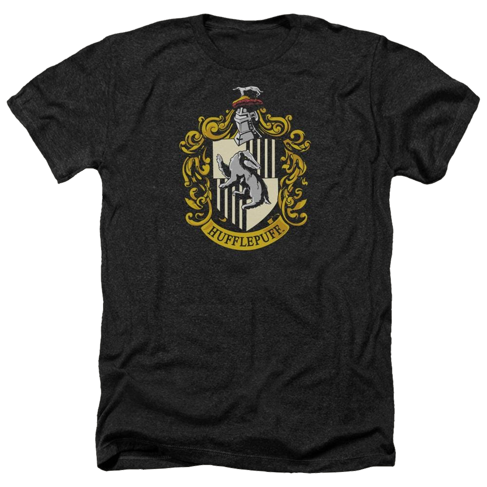 Harry Potter Hufflepuff Crest Men's Heather T-Shirt Men's Heather T-Shirt Harry Potter   