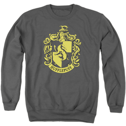 Harry Potter Hufflepuff Crest - Men's Crewneck Sweatshirt Men's Crewneck Sweatshirt Harry Potter   