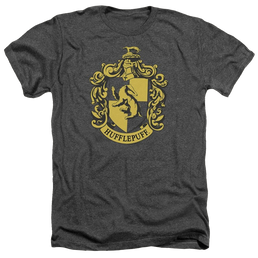 Harry Potter Hufflepuff Crest Men's Heather T-Shirt Men's Heather T-Shirt Harry Potter   