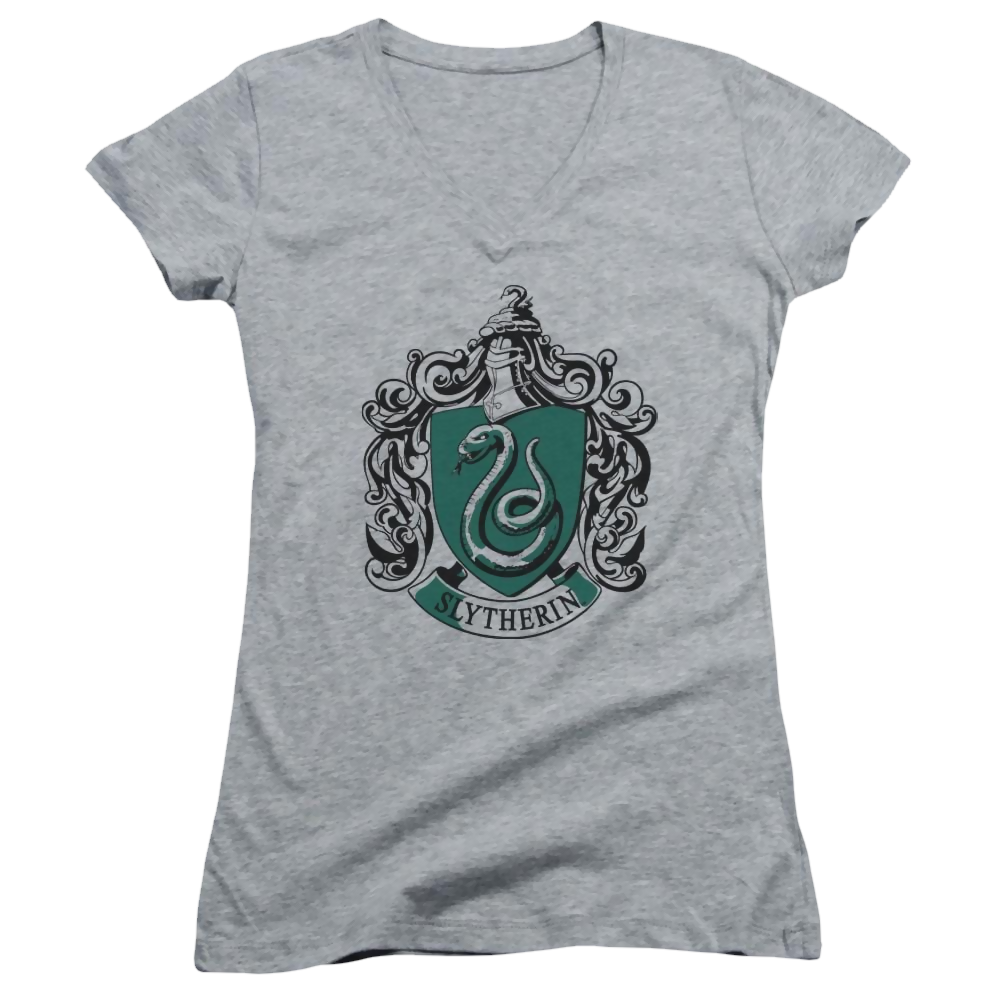 Harry Potter Slytherin Crest Juniors V-Neck T-Shirt Juniors V-Neck T-Shirt Harry Potter   