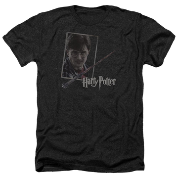 Harry Potter Harrys Wand Portrait Men's Heather T-Shirt Men's Heather T-Shirt Harry Potter   