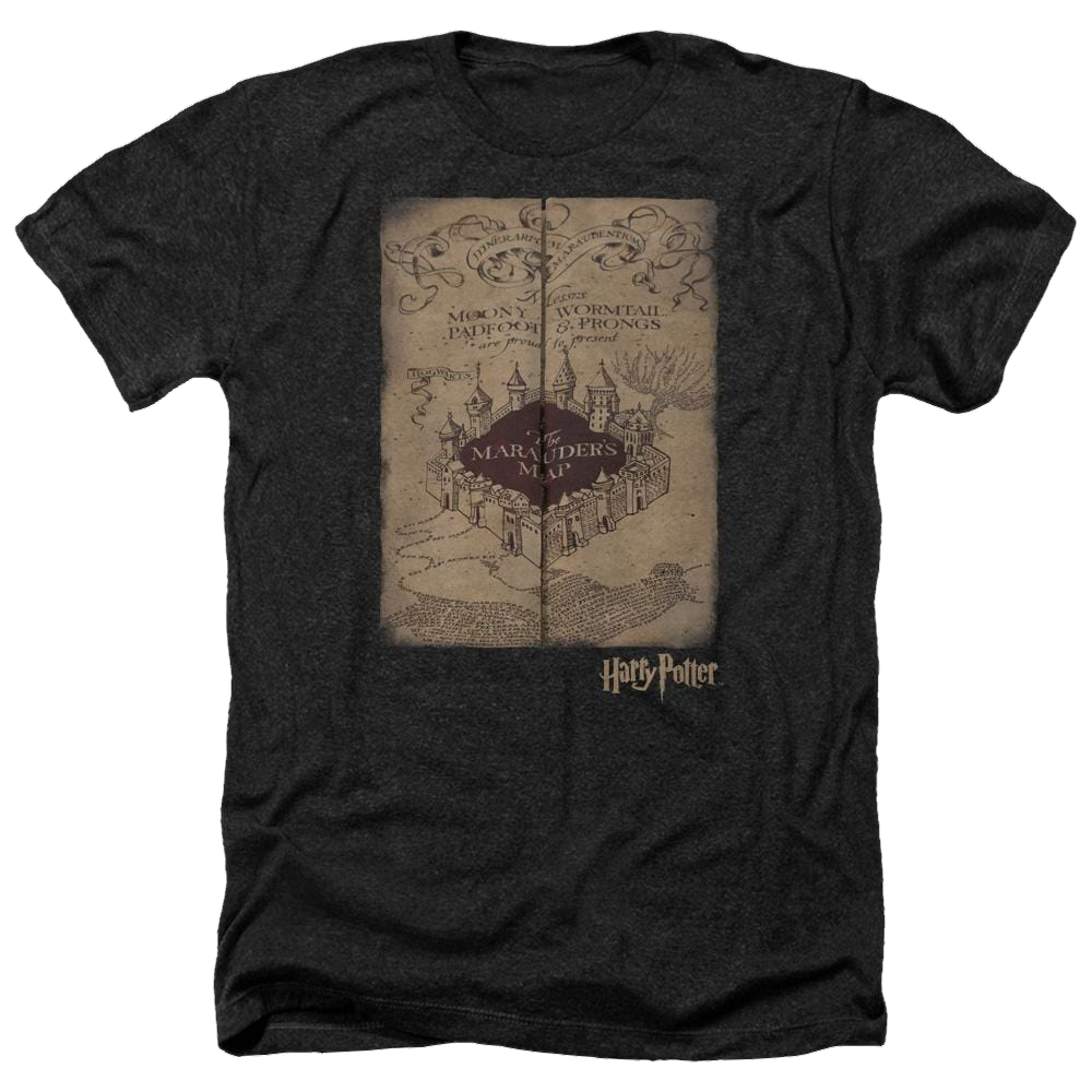 Harry Potter Marauders Map Men's Heather T-Shirt Men's Heather T-Shirt Harry Potter   