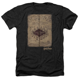 Harry Potter Marauders Map Men's Heather T-Shirt Men's Heather T-Shirt Harry Potter   