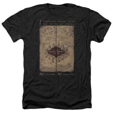 Harry Potter Marauders Map Words Men's Heather T-Shirt Men's Heather T-Shirt Harry Potter   