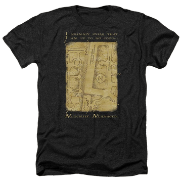 Harry Potter Marauders Map Interior Words Men's Heather T-Shirt Men's Heather T-Shirt Harry Potter   