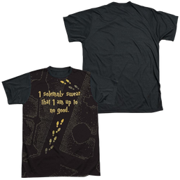 Harry Potter Marauders Map Men's Black Back T-Shirt Men's Black Back T-Shirt Harry Potter   