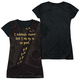 Harry Potter Marauders Map Juniors Black Back T-Shirt Juniors Black Back T-Shirt Harry Potter   